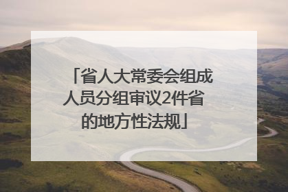 省人大常委会组成人员分组审议2件省的地方性法规